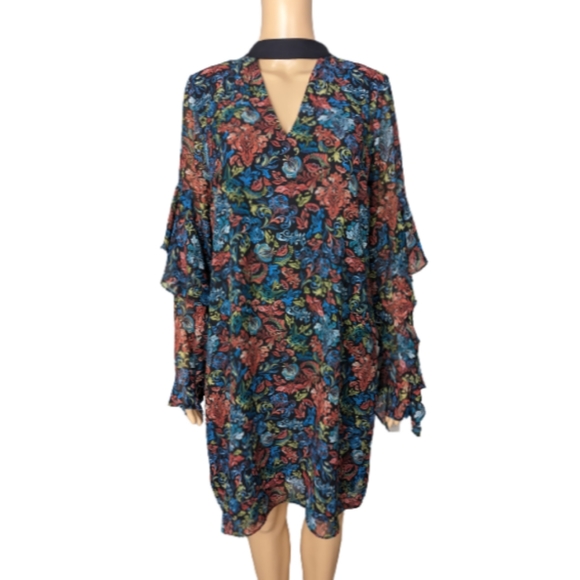 Sam Edelman Tapestry Print Dress 12 - Picture 1 of 10